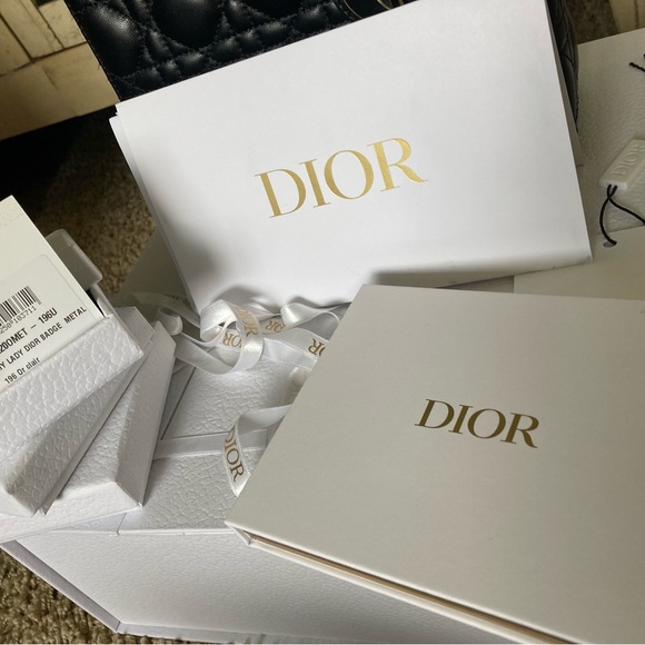 Small Lady Dior My ABCDIOR Bag in Noir with Tonal Enamel D. I. O. R. Charms - Picture 12 of 16